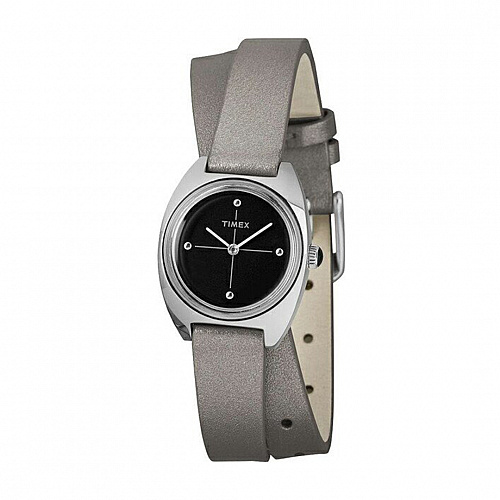 Milano Double-Wrap 24mm Leather Strap - Gray